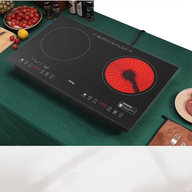 Electric 2 burner Cooker Induction Hot Plate Cooktop 220v Under Countertop Invisible Induction Cooker
