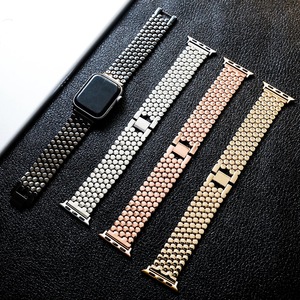 Accesorios para Correas de Reloj Inteligente para <span class=keywords><strong>Apple</strong></span> <span class=keywords><strong>Watch</strong></span> Ultra 2 3, Brazalete de Aleación con Diseño de Escamas de Pescado, Correa de Metal de Lujo para Hombre - Product Image 3
