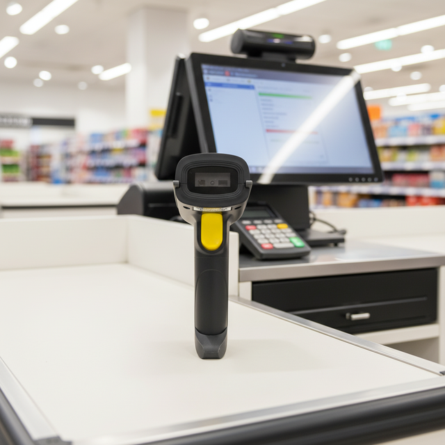 JINGXIN Plug and Play 2.4G Wireless Barcode Reader 5 Mil Accuracy UPC EAN PDF417 Data Matrix Decoding Handheld Barcode Scanner