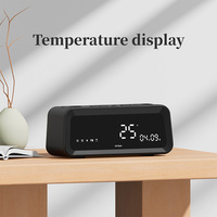 Multifunctionele Draadloze Wekker Bluetooth Speaker Pen Houder