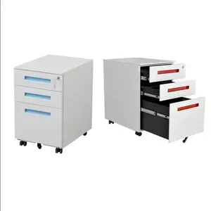 办公设备定制现代钢制文件柜3抽屉下书桌抽屉移动基座