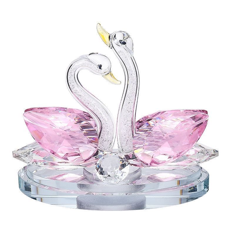 DIY Beautiful elegant colorful crystal swan for wedding gift DIY Beautiful elegant colorful crystal swan for wedding gift