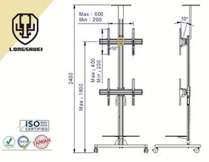 Carrello <span class=keywords><strong>TV</strong></span> <span class=keywords><strong>Mobile</strong></span> Stand sala riunioni 32-65 pollici - Product Image 3