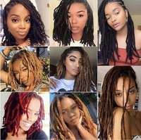 En stock Système de remplacement brésilien Tressage au crochet Afro Kinky Human 0.4cm 0.6cm 0.8cm peut être teint Extensions de cheveux Dreadlock