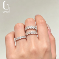 Bague en or véritable 14k/16k/18k avec diamant de laboratoire certifié IGI VVS pour femme, bijou élégant pour mariage