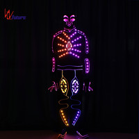 Costume lumineux LED Jet Pack volant, Fly Board Hip Hop pour adultes, ensembles fabriqués en Chine, personnalisable, sport nautique, étanche, noir, 1 pièce