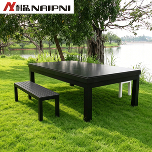 Nouvelle arrivée : <span class=keywords><strong>table</strong></span> de <span class=keywords><strong>billard</strong></span> <span class=keywords><strong>convertible</strong></span> de 9 pieds avec poches en plastique, cadre en aluminium, utilisation extérieure toutes saisons - Product Image 1