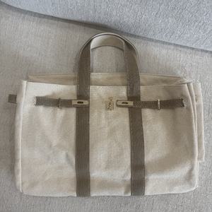 Bolso Tote de Lona Resistente de 24 Onzas, Color Taupe Otoñal, Gran Capacidad, Estilo Lujoso - Product Image 2