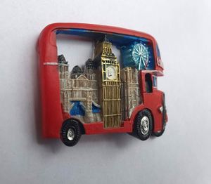 Modern Red <b>London</b> Bus Collage Fridge Magnet Souvenir Souvenir Resin Magnetic <b>Sticker</b> Gift Medium Shape Style - Product Image 4