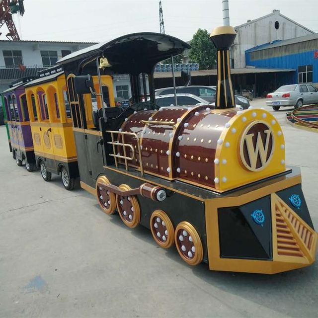 China Supplier Amusement Park Train Commercial Electric Children's Electric Trackless Train
