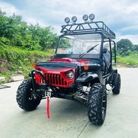 Jeep UTV tout-terrain 350cc 4x4 à essence avec châssis tubulaire en acier et freins à disque hydrauliques pour adultes
