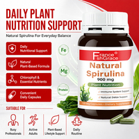 Compléments alimentaires à la spiruline naturelle 900 mg, formule personnalisée pour adultes, soutient la santé du système immunitaire, capsules de spiruline naturelle