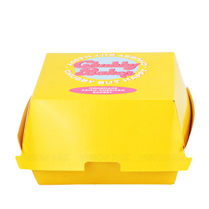 Caja de Hamburguesas Biodegradable de Lujo, Apta para Alimentos, Diseño Personalizado Corrugado con Ventana, Embalaje para Llevar Tipo Carpeta para <span class=keywords><strong>Sushi</strong></span> - Product Image 2