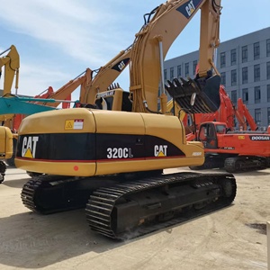 For 320CL Track Excavator 20 Ton Yellow Hydraulic PLC <b>Controlled</b> Cummins Engine Digging Machine with Pump Gearbox Bearing - Product Image 1