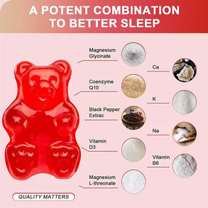 Gummies de magnésium glycinate et malate sans sucre en marque propre, magnésium bisglycinate + magnésium malate - Product Image 2