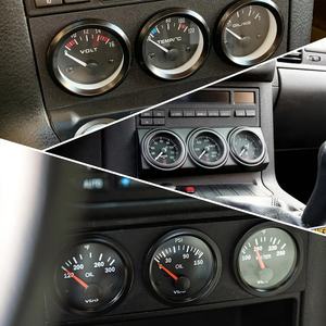 Kit triplo medidor da temperatura do óleo 52mm, medidor de temperatura da água + medidor de pressão do óleo ou volt com sensor 3 em 1 medidor do carro PQY-TAG01/02/03 - Product Image 6