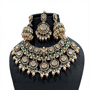 Ensemble collier et boucles d'oreilles en moissanite plaqué or de qualité supérieure Radiant, cadeau de mariage pour femme, bijoux tendance - Product Image 2