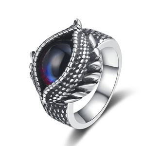 Anillo de Moda para Hombre, Estilo Motero, de Acero Inoxidable, con Diseño de Ojo Dominante del Demonio del Infierno, Vintage, de Acero de Titanio - Product Image 1