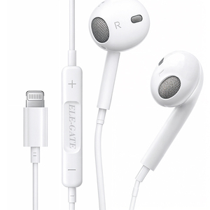 Écouteurs filaires Ele-Gate avec connecteur Lightning pour iPhone, écouteurs avec micro, son stéréo, fabriqués au Mexique - Product Image 3