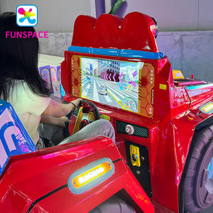 Funspace Indoor Amusement Swing Machine Fibre de verre Jeu de course vidéo <span class=keywords><strong>pour</strong></span> enfants Simulateur de voiture dynamique Machine de jeu de conduite - Product Image 5