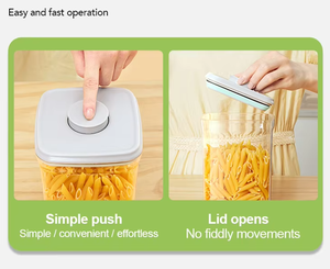 Échantillon gratuit ensemble de récipients de stockage des aliments en plastique modernes stockage de cuisine transparent pour les aliments secs <span class=keywords><strong>pâtes</strong></span> joint injection de lait à gros grains - Product Image 3