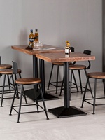Vente flash - Ensemble de table et de chaises empilables en bois massif de style industriel pour hôtel et salon, usage commercial, respectueux de l'environnement