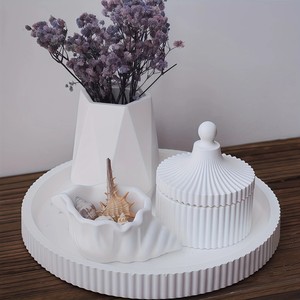 Set 4 pezzi scatola di immagazzinaggio, vassoio vaso, stampo in Silicone artigianale, gesso cemento loto candela tazza, stampo in Silicone Set per la decorazione della casa - Product Image 2