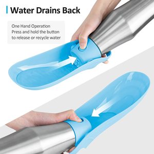 Bouteille d'eau pour animaux de compagnie en acier inoxydable de 750 ml, anti-fuite, distributeur d'eau portable pour chiens, gobelet à boire pour chiens - Product Image 5