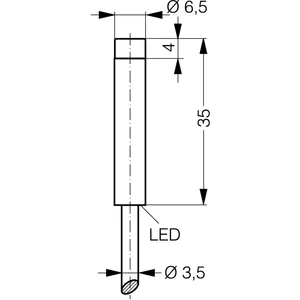 Capteur de proximité inductif DCC6.5V04PSLK, taille de filetage IP67, type de protection CE - Product Image 2