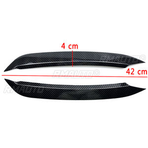 Paire de caches de phares de voiture en ABS, garnitures adhésives pour VW <span class=keywords><strong>Polo</strong></span> <span class=keywords><strong>2018</strong></span>+, ailerons latéraux de lunette arrière brillants (Canards) - Product Image 5