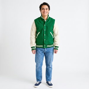 Custom Embroidery Men Football Varsity <b>Jacket</b> <b>Cheap</b> Letterman Style <b>Winter</b> Casual Mandarin CollegeBaseballjacket for men - Product Image 1