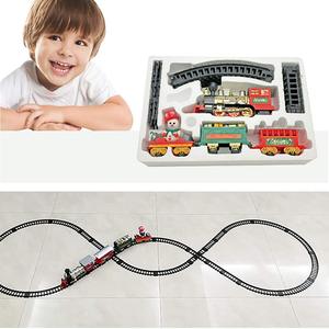 <span class=keywords><strong>Train</strong></span> de Noël vintage pour enfants en plastique à l'échelle 1:64 avec lumières et sons authentiques, jouet classique avec locomotive - Product Image 6