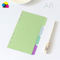 Hecho en china, 20 juegos, tamaño grande, A5, Insertable, Multicolor, índice, carpeta de papel, divisores