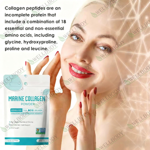 WELLBODY Collagène marin hydrolysé pur avec acide hyaluronique en <span class=keywords><strong>poudre</strong></span> pour le soutien immunitaire des adultes et les <span class=keywords><strong>bienfaits</strong></span> pour la beauté - Product Image 4