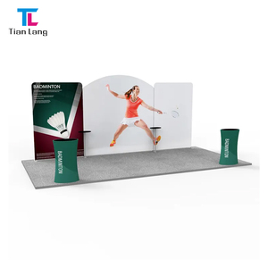 โครงอะลูมิเนียมพกพาคุณภาพสูงขนาด 8 ฟุต พร้อมผ้าตึงสำหรับแสดงโลโก้แบบกำหนดเอง ใช้เป็นแบนเนอร์สำหรับงานแสดงสินค้า - Product Image 2