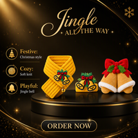 Ensemble écharpe en peluche de Noël, écharpe tricotée Père Noël, jouet en peluche doux, accessoire pour animaux de compagnie, coffret cadeau
