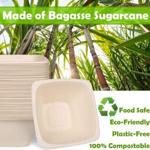 Wins Flying Prix d'usine Biodégradable Compostable Jetable 32 Oz Hexagonal Sugarcane Bagasse Saladier Bowl - Product Image 6