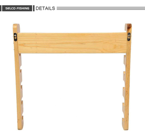 Selco <span class=keywords><strong>support</strong></span> <span class=keywords><strong>de</strong></span> canne à pêche mural 6 cannes à pêche en <span class=keywords><strong>bois</strong></span> - Product Image 2