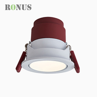 Spot COB réglable pour chambre à coucher au design rond 12W Spot LED encastré anti-éblouissement au plafond