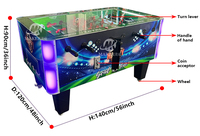 MAKER-Table de Football Interactive pour 2 Joueurs, Machine de Jeu de Football, Jeux à Pièces de Monnaie