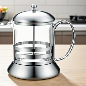 Nuova Caffettiera in Metallo con Caraffa in Vetro Borosilicato, Macchina per Caffè, Tè ed Espresso - Product Image 6
