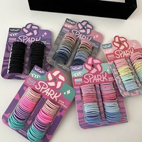 Coloré mode mignon moulin à vent carte enfants élastique ensemble basique haute élastique anneau de cheveux en gros