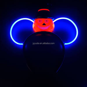 Venta caliente Cuernos <span class=keywords><strong>del</strong></span> <span class=keywords><strong>diablo</strong></span> Calabaza Diadema Colorido Festival de Halloween Accesorio LED Glow Antler Reno Halloween Año Nuevo Pascua - Product Image 2