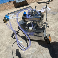 Machine à traire en acier inoxydable haute performance, unité de traie mobile pour ferme, pour vaches, moutons, chèvres, utilisation en pâturage laitier