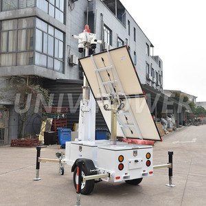 Solar Camer Mobile Surveillance With <b>CCTV</b> <b>Cameras</b> for Parking Lots UST-600SA Mobile Surveillance Trailer for Constructi - Product Image 3