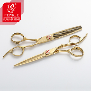 De aleación de titanio de tornillo de pelo tijeras de corte profesional adelgazamiento tijeras Kit - Product Image 1