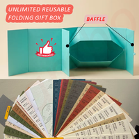 Boîte Cadeau Pliante Personnalisée à 7 Panneaux Réutilisable pour Brûleur d'Encens et Arômes, Cadeau d'Entreprise, Soins de Beauté, Boîte à Rabat Non Magnétique