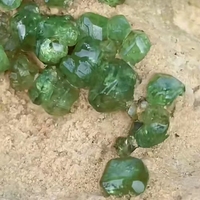 Spécimen minéral de grenat démantoïde naturel personnalisé pierre de cristal brut vert pour la décoration de la maison