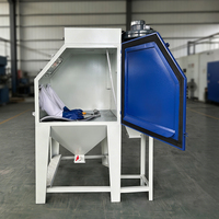 Cabine de sablage à sec sans poussière avec buse en carbure de bore de 8 mm, aspiration pulsée de la poussière, moteur à haute efficacité et économie d'énergie pour sablage