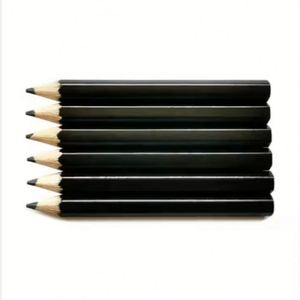 Mini-ensemble de golf personnalisé en bois noir, crayons promotionnels 2B et HB pour enfants, fournitures scolaires standard - Product Image 1